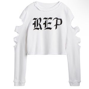 TAYLOR SWIFT REPUTATION SWEATER | Ripped sleeves